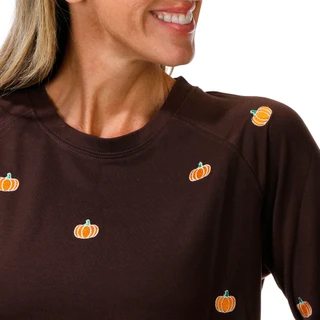 Thumbnail 2: Philosophy Women's Petite Long Sleeve Harvest Pumpkins Sweater 