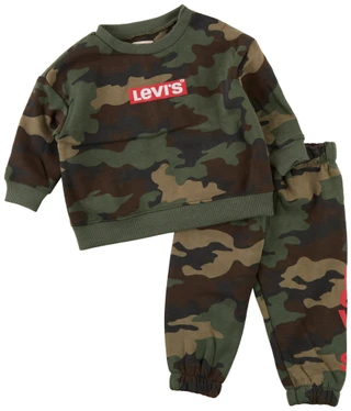 Thumbnail 1: Levi's 2 Pc Baby Boys Camo Fleece Sweater and Pants Set 