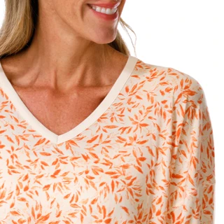 Thumbnail 3: Muk Luk Women's Long Sleeve Leaf Print Nightgown  