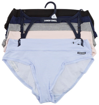 Thumbnail 1: Lands' End Women's 5 Pk Soft Essential High-Rise Bikini Panties  