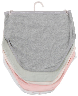 Thumbnail 2: Laura Ashley 5 Pk Ribbed High Waist Cotton Panties  