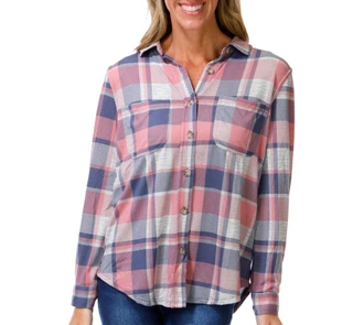 Thumbnail 1: C&C California Women's Long Sleeve Plaid Button Down 