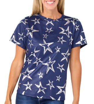 Thumbnail 1: ILU Women's Short Sleeve Americana Top 