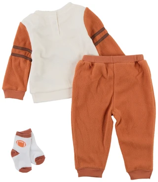 Thumbnail 2: Baby Starters 3 Pc Baby Boys Turkey Long Sleeve Jogger Set w/ Socks 