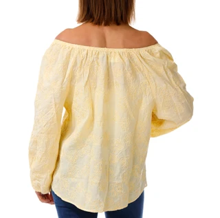 Thumbnail 3: AGB Women's Floral Embroidered Off-Shoulder Top 