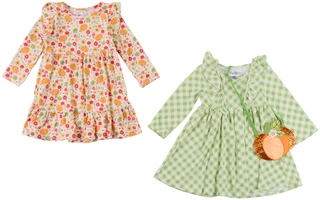 Thumbnail 1: Rare Editions 2 Pc Toddler Girls Harvest Knit Dress Set W/ Accessory 