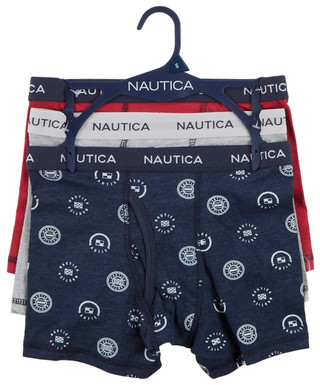 Thumbnail 1: Nautica Boys 3 Pk Logo Cotton Stretch Boxers  