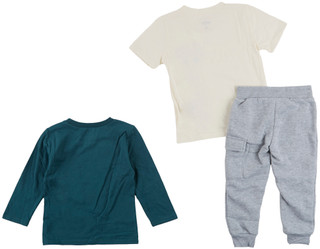 Thumbnail 2: Disney 3 Pc Toddler Boys Long and Short Sleeve Tees w/ Jogger Set 