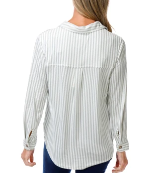 Thumbnail 2: C&C California Women's Long Sleeve Stripe Button Down 