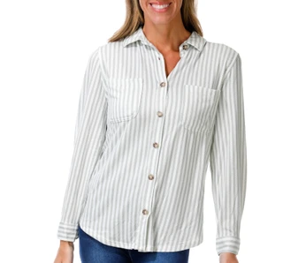Thumbnail 1: C&C California Women's Long Sleeve Stripe Button Down 