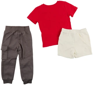 Thumbnail 2: Disney 3 Pc Toddler Boys Cars Short Sleeve Shorts and Pants Set 