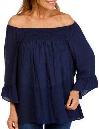 Thumbnail 1: ZAC AND RACHEL Women's 3Q Sleeve Flutter Top 