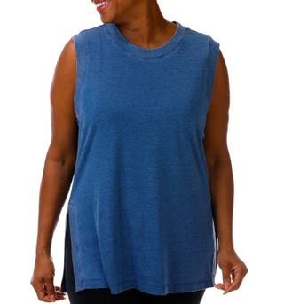 Thumbnail 4: Brisas Plus Sleeveless Acid Jersey Tunic Top 
