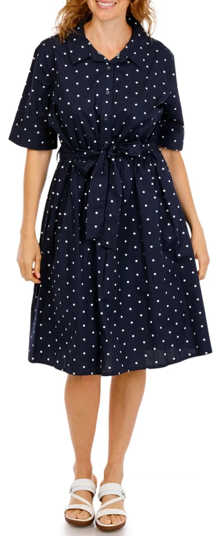 Thumbnail 1: DKNY Women's Short Sleeve Shirt Dress 