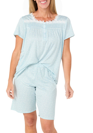 Thumbnail 3: Laura Ashley Women's 2 Pc Floral Pajama Shorts Set 