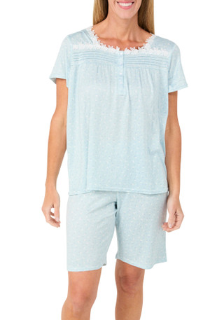 Thumbnail 1: Laura Ashley Women's 2 Pc Floral Pajama Shorts Set 