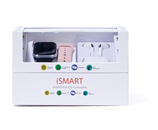 Thumbnail 1: Ismart 4 Pc Smart Watch & Earbuds Set for Android & iOS 