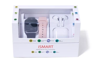 Thumbnail 2: Ismart 4 Pc Smart Watch & Earbuds Set for Android & iOS 