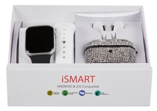 Thumbnail 1: Ismart 4 Pc Smart Watch & Earbuds Set for Android & iOS 