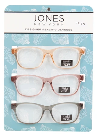 Thumbnail 1: JONES NEW YORK 3 Pk 2.5x Designer Reading Glasses 