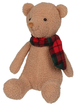 Thumbnail 1: Magical Season 12 in Christmas Teddy Bear in Plaid Scarf Decor 