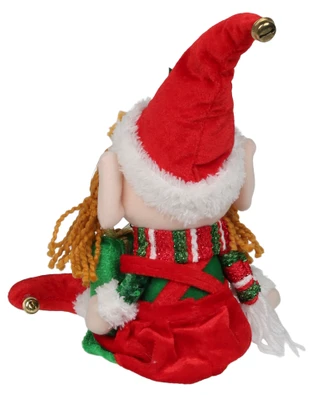 Thumbnail 2: Magical Season 20 in Sequined Christmas Elf in Hat Shelf Sitter 