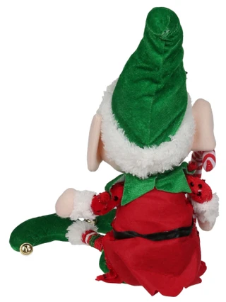 Thumbnail 2: Magical Season 20 in Sequined Christmas Elf in Hat Shelf Sitter 