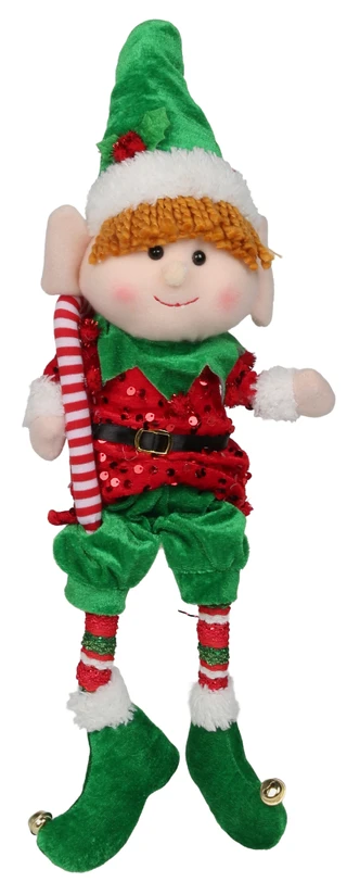Thumbnail 1: Magical Season 20 in Sequined Christmas Elf in Hat Shelf Sitter 