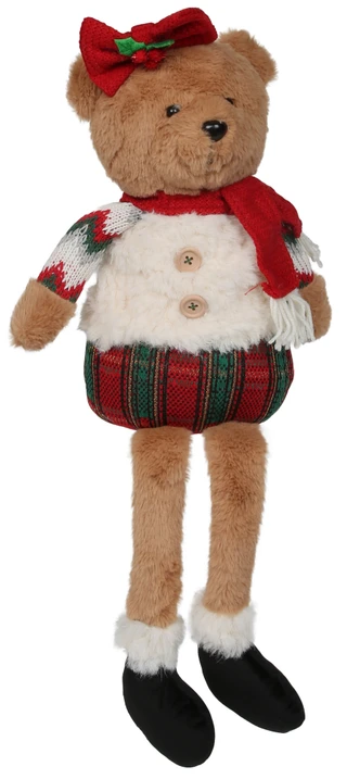 Thumbnail 1: Magical Season 22 in Christmas Bear Shelf Sitter in Plaid 