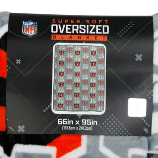 Thumbnail 2: Pegasus Sports 66x95 Cincinnati Bengals Super Soft Oversized Blanket 