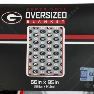 Thumbnail 2: Pegasus Sports 66x95 Georgia Bulldogs Super Soft Oversized Blanket 