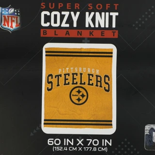 Thumbnail 2: Pegasus Sports 60x70 Pittsburgh Steelers Super Soft Cozy Knit Blanket 