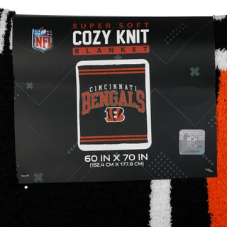 Thumbnail 2: Pegasus Sports 60x70 Cincinnati Bengals Super Soft Cozy Knit Blanket 