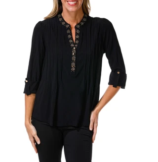 Thumbnail 1: Magical Season Women's Fall Pumpkin Studded Top  
