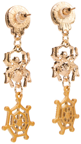 Thumbnail 2: Nicole Miller Halloween Skull Drop Earrings  