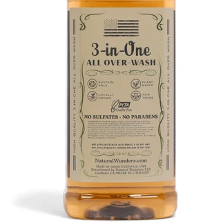 Thumbnail 2: Natural Wunderz 36 oz Old Time Honey Whisky 3-in-1 Hair Face & Body Wash 