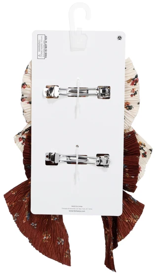 Thumbnail 2: TWIG & ARROW 2 Pk Large Bow Barrettes 