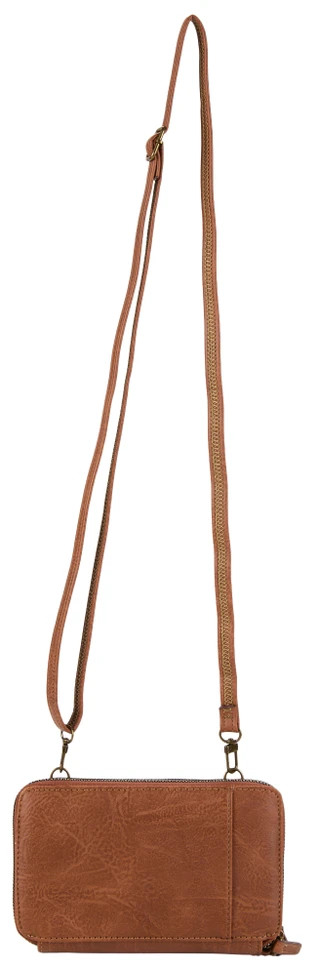 Thumbnail 2: BOC Born Concept Embossed Dual Zipper Phone Crossbody Bag 