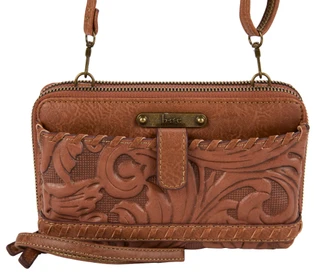 Thumbnail 1: BOC Born Concept Embossed Dual Zipper Phone Crossbody Bag 