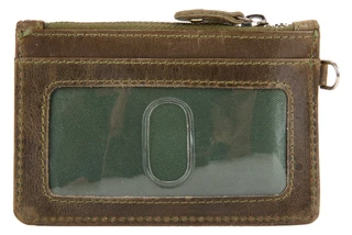 Thumbnail 2: American Bison Genuine Leather RFID Card & ID Wristlet with Zippered Pouch 