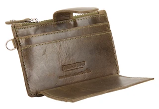 Thumbnail 3: American Bison Genuine Leather RFID Card & ID Wristlet with Zippered Pouch 