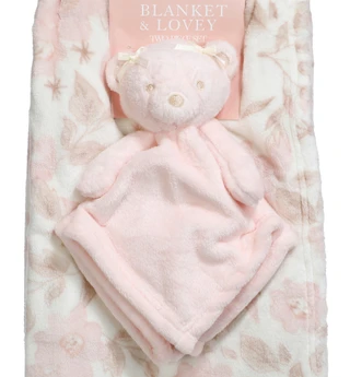 Thumbnail 2: Jessica Simpson 2 Pc Blanket & Lovey Set 