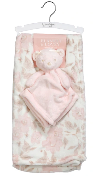 Thumbnail 1: Jessica Simpson 2 Pc Blanket & Lovey Set 