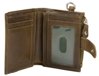 Thumbnail 2: American Bison Genuine Leather RFID Card & ID Wristlet with Zippered Pouch 