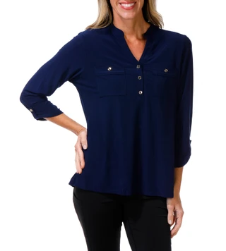 Thumbnail 1: PerSeption Concept Women's Solid Knit Top  