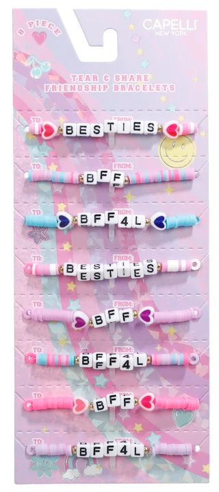 Thumbnail 1: Capelli New York 8 Pk Tear & Share Friendship Bracelets 