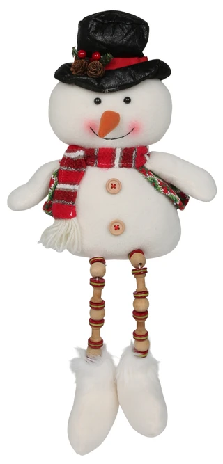 Thumbnail 1: Magical Season 20 in Christmas Snowman in Hat & Scarf Shelf Sitter 