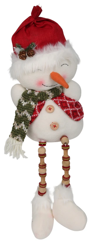 Thumbnail 1: Magical Season 20 in Christmas Snowman in Hat & Scarf Shelf Sitter 