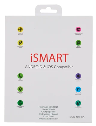 Thumbnail 2: Ismart 4 Pc Smart Watch & Earbuds Set for Android and iOS 
