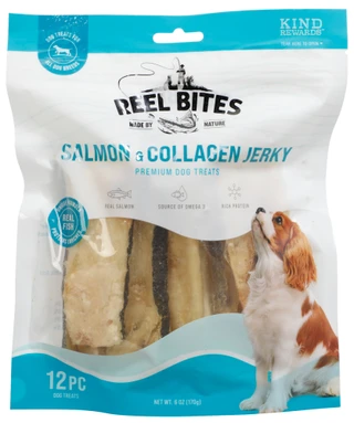 Thumbnail 1: Kind Rewards 12 Pc Salmon & Collagen Jerky Dog Treats 